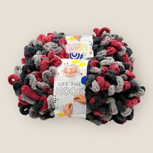 Lot of 2 Lion Brand Yarn Off The Hook Polyester Yarn Dark & Stormy 3.5oz 100g